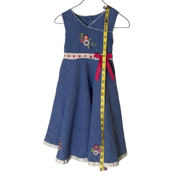 Youngland girls blue sleeveless, twirl dress size 6 - Picture 5 of 6